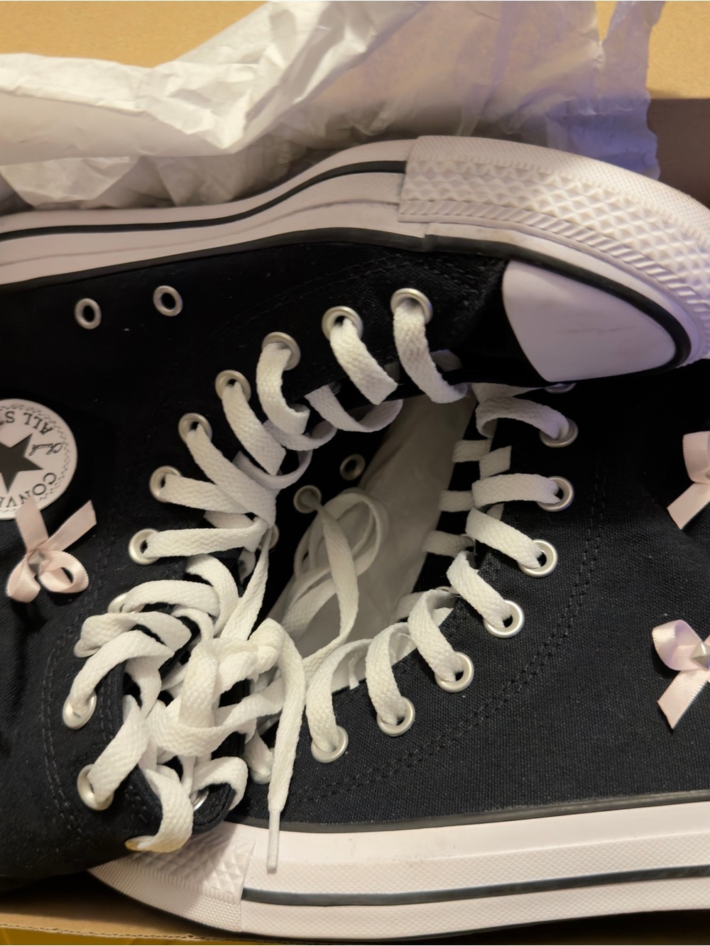 Converse Black/Pink Tall Chuck Taylor All Star High-Top Boots - Picture 3 of 4